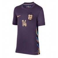 Camiseta Inglaterra Ezri Konsa #14 Segunda Equipación Replica Eurocopa 2024 para mujer mangas cortas